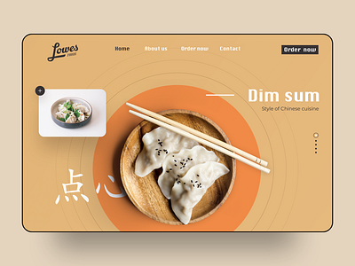 Restaurant web design 🍜 agency design food landingpage minimalistic one page onepage ui ux webdesign website