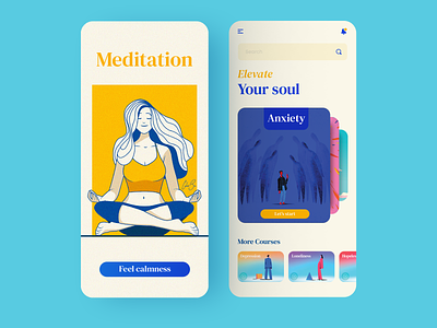 Daily UI - 07 anxiety app app design app ui depression design meditation mobile mobile app ui ux yoga