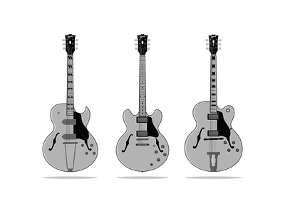 Guitars that changed music forever #01 blues design guitar guitars illustration jazz music rock vector