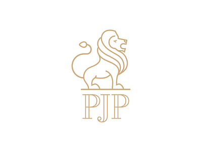 PJP Hotel branding butique classic classic design flat flatdesign gold hotel lettering line lines linestyle lion lion logo logo design branding logodesign monogrammonogram design type typographic typographic design