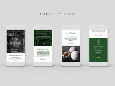 Caffe Cordina Homepage green grey homepage layout design layoutdesign page page layout responsive responsive design responsive website ui ui design uidesign ux wbsite design website website design