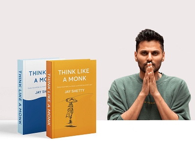 Think like a monk book cover design concept