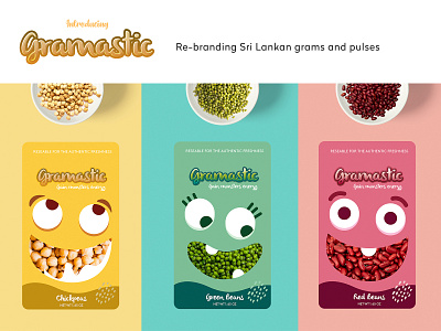 Re-branding Sri Lankan grams and pulses branding design illustration typography uiux