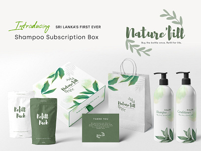 Shampoo Subscription Box branding design illustration logo typography