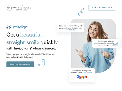 Dental Landing Page branding design typography uiux