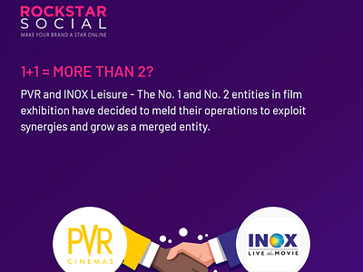 PVR- INOX Merger branding design digital marketing graphic design illustration