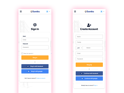 Sign In & Create Account - Mobile Responsive