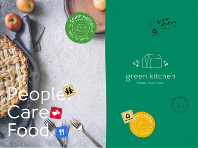 Green Kitchen | Catering service | Branding branding eco graphic design green identity logo studio