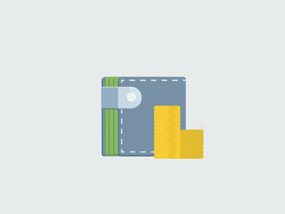 Money in wallet Animated Scene