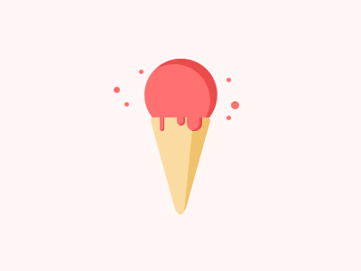 Icecream flat ice cream illustration