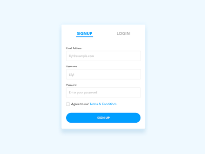 001Signup dailyui design login signup ui