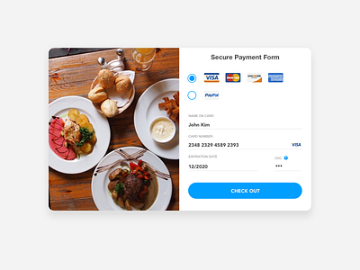 Daily Ui 002 - Credit Card Checkout check out credit card dailyui flat ui