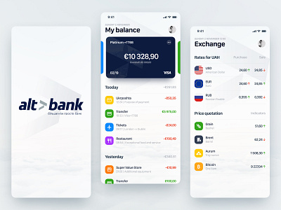 AltBank - Mobile Banking App altbank app balance banking concept design currency design fintech inspiration ios minimal mobile app money simple ux ui
