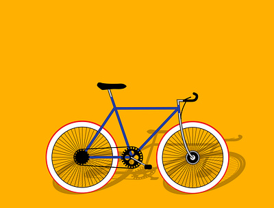 BICYCLE ILLUSTRATION flat design flat illustration illustrattion vector art