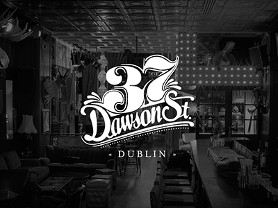 37 Dawson Street Logo bar brand identity script