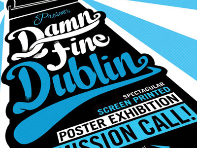 Damn Fine Dublin Screen Printed Poster brand damn dublin fine identity poster printed screen