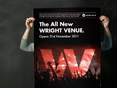 Wright Venue Re-brand concept Poster identity poster