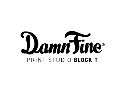 Damn Fine Print Studio Logo brand identity script