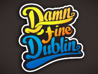 Damn Fine Dublin Identity draft first font identity logo script