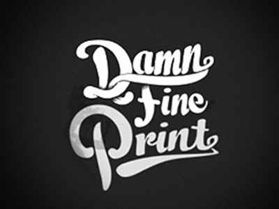 Damn Fine Print Identity brand identity logo print screen script