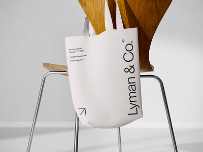 Lyman & Co Tote bag 3d abstract logo brand identity branding brandmark design identity illustration logo tote bag tote bag design totebag ui vector visual identity