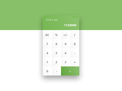Daily UI – Day 004 – Calculator