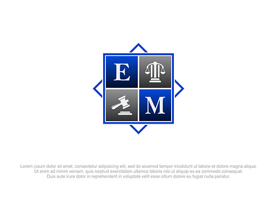 EM initial logo graphic design logo