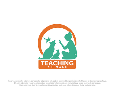 teaching animal logo graphic design logo