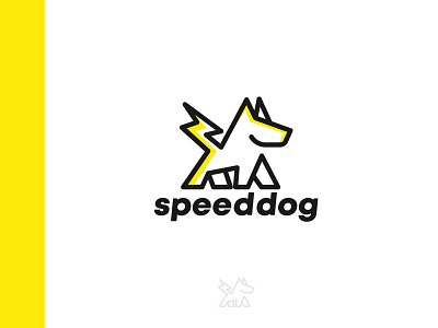 SpeedDog Logo bolt branding design dog graphic design logo speed typography vector