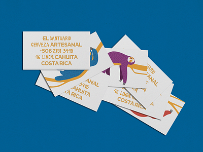 El Santuario Business Cards 2020 blue brand branding business cards businesscard colour illustration logo stationary typography yellow
