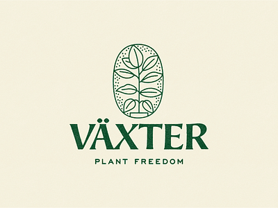 Vaxter Logo Concept icon illustration logo design logotype plant stamp trendy typography vintage