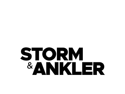 Storm & Ankler Logo Concept branding logo typography