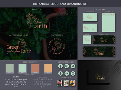 Botanical Floral Logo design and Branding kit.