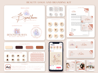 Makeup Artist Logo Branding Kit.