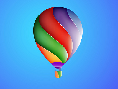 Hot Air Ballon air ballon ballon brand branding colorful design gradient hot air ballon illustration logo shapes sky vector