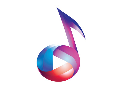 Music Play audio audio player blue branding colorful design gradient logo music music app music art music player musical musical note orange pink play purple shapes vector