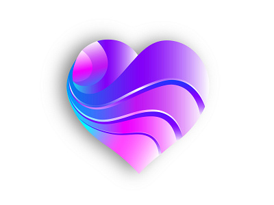 Heart abstract branding colorful design elegant geometric gradient health heart heart logo icon logo love lovely purple shapes vector
