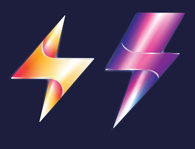 Thunder Bolts abstract bolt branding colorful design gradient logo shapes storm thunder thunderbolt thunderstorm vector