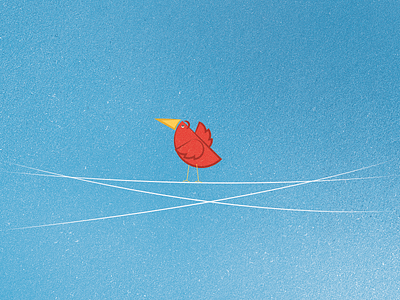 Just, don't look down! bird illustration vertigo