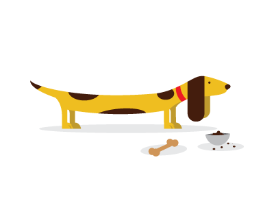 Dog animal bone dog dog food illustration