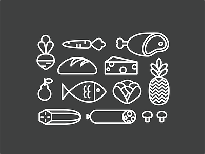 Grocery Bag Icons