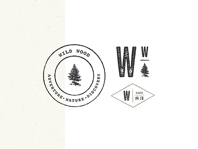 Wild Wood badge branding logo stamp