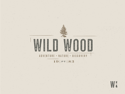 Wild Wood II adventure branding etching logo monogram natura pine pine tree tree wild wild wood wood