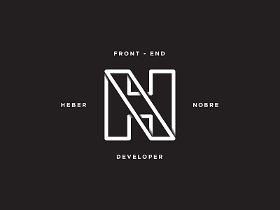 HN branding developer front end hn identity letters logo mark shadow visual identity