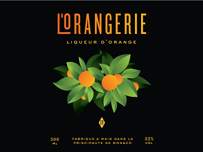 L'Orangerie - Concept II illustration liqueur liquor lorangerie monaco orange orange tree oranges palm trees road sea
