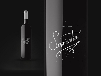Sapientia I.I black label lettering packaging sapientia wine wine label