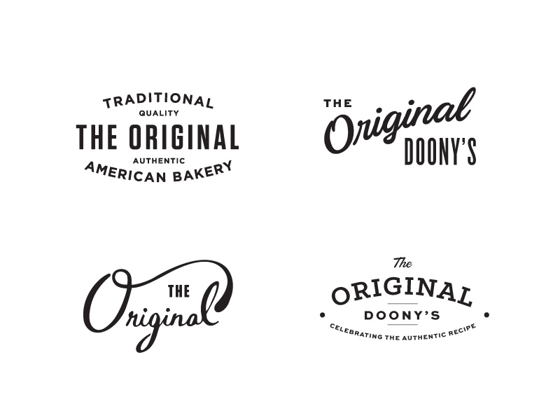 The Original I re-branding traditional original american bakery logos logo belgian belgium doughnuts branding