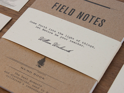 Wild Wood - Field Notes adventure branding discovery field notes logo nature quote stationary texture vintage wildwood wood