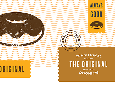 The Original - Packaging II doonies doughnuts good layout logo mockup original packaging pattern tasty traditional