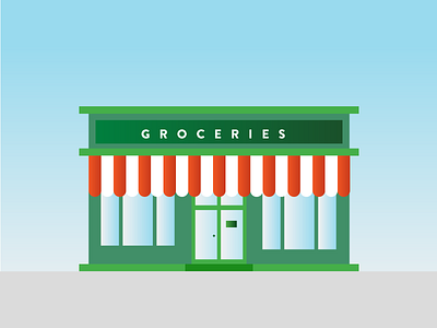 Groceries Shop delivery gradient groceries grocery illustration instacart shop shopping
